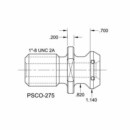 TJ DAVIES CO Coolant Through Retention Knob PSCO-275